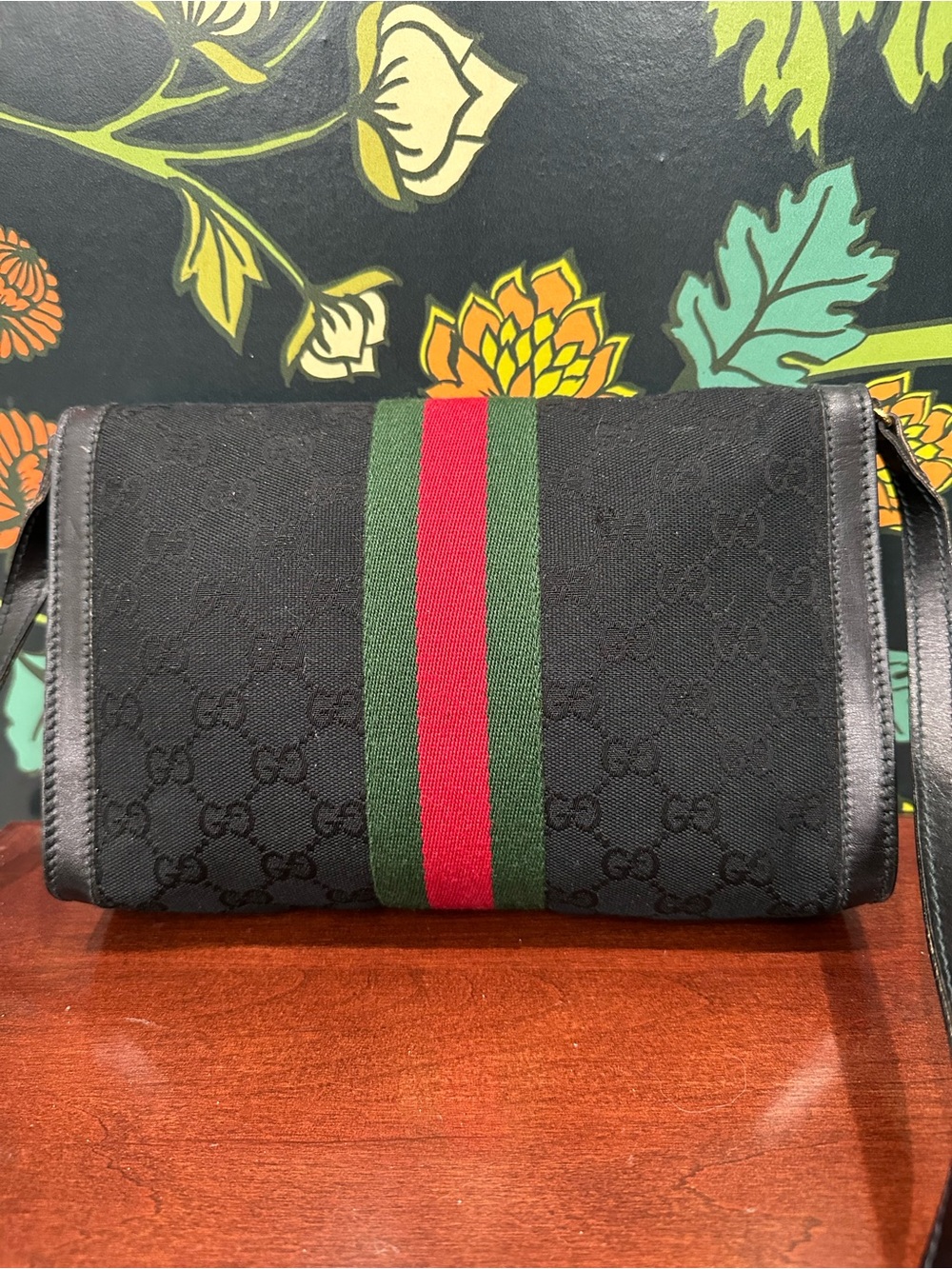 Vintage Gucci Black GG Monogram Sherry Line Crossbody Accessory Collection - Picture 8 of 13